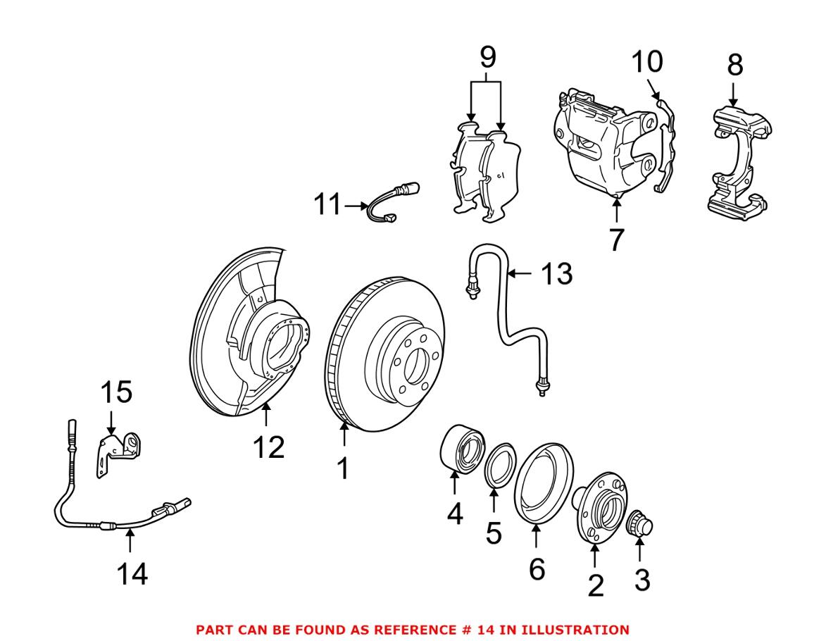 BMW ABS Wheel Speed Sensor - Front 34526756378